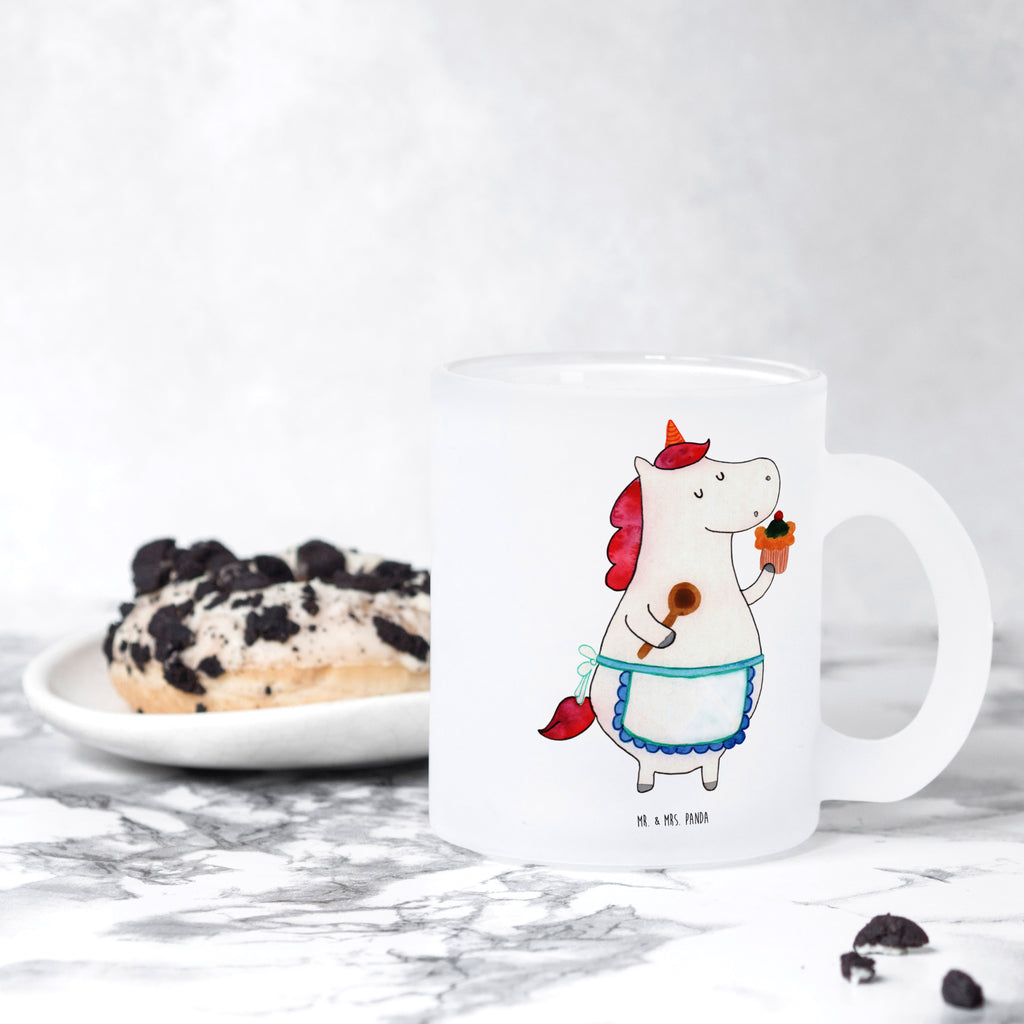Teetasse Einhorn Küchenfee Teetasse, Teeglas, Teebecher, Tasse mit Henkel, Tasse, Glas Teetasse, Teetasse aus Glas, Einhorn, Einhörner, Einhorn Deko, Pegasus, Unicorn, backen, Muffin, Motivation, Träumer, träumen, Bäckerin, Hobbykoch, Koch, Torte, Kuchen