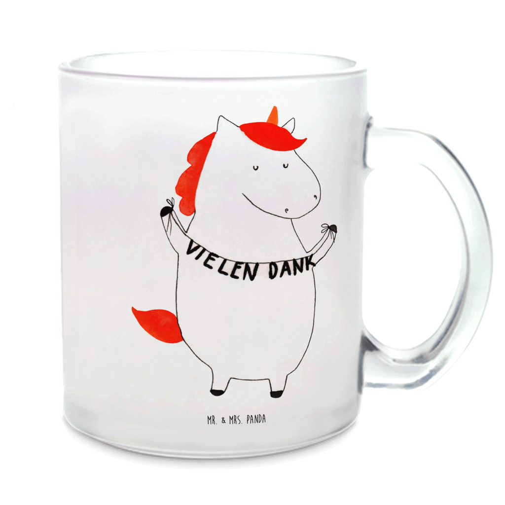 Teetasse Einhorn Vielen Dank Teetasse, Teeglas, Teebecher, Tasse mit Henkel, Tasse, Glas Teetasse, Teetasse aus Glas, Einhorn, Einhörner, Einhorn Deko, Pegasus, Unicorn, Danke, vielen Dank, Dankeschön, Danksagung