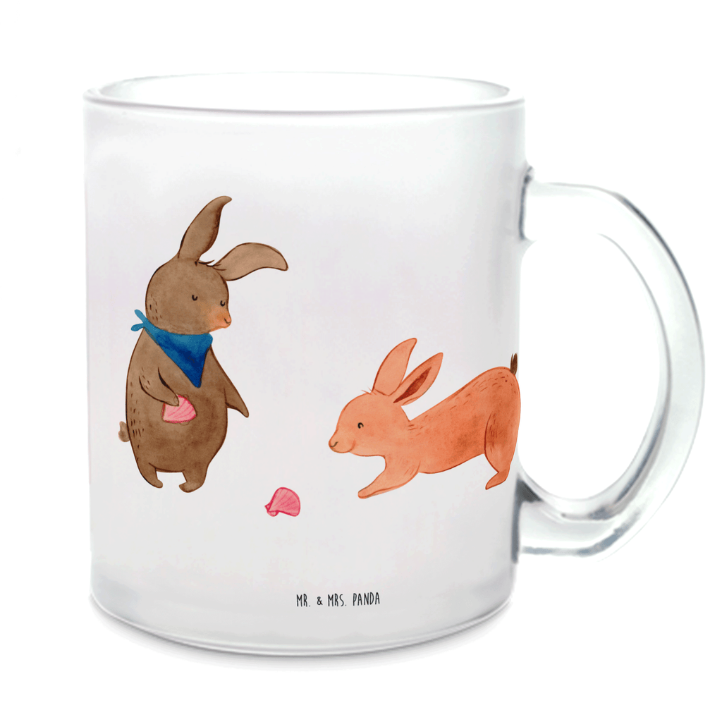 Teetasse Hasen Muschel Teetasse, Teeglas, Teebecher, Tasse mit Henkel, Tasse, Glas Teetasse, Teetasse aus Glas, Familie, Vatertag, Muttertag, Bruder, Schwester, Mama, Papa, Oma, Opa, Hasen, beste Freundin, Freundin, Freundinnen, best friends, BFF, Muscheln sammeln, Muscheln, Meer