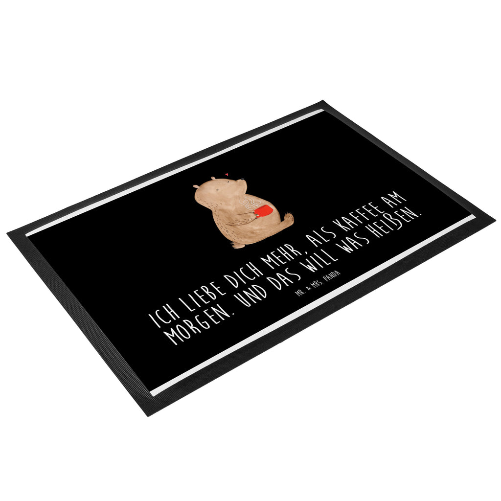 Fußmatte Bär Morgenkaffee Valentinstag, Geschenk für Frauen, Liebesgeschenk, Jahrestag, Hochzeitstag, Mitbringsel, Geschenk für Freundin, Geschenk für Partner, Freund, Liebesbeweis, für Männer, für Ehemann Türvorleger, Schmutzmatte, Fußabtreter, Matte, Schmutzfänger, Fußabstreifer, Schmutzfangmatte, Türmatte, Motivfußmatte,  Haustürmatte, Vorleger  Liebe,  Partner, Freund, Freundin, Ehemann, Ehefrau, Heiraten, Verlobung, Heiratsantrag, Liebesgeschenk, Jahrestag, Hocheitstag