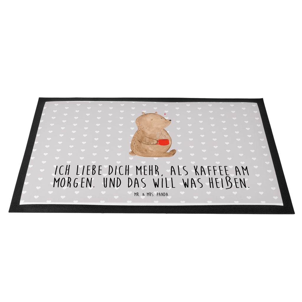 Fußmatte Bär Morgenkaffee Valentinstag, Geschenk für Frauen, Liebesgeschenk, Jahrestag, Hochzeitstag, Mitbringsel, Geschenk für Freundin, Geschenk für Partner, Freund, Liebesbeweis, für Männer, für Ehemann Türvorleger, Schmutzmatte, Fußabtreter, Matte, Schmutzfänger, Fußabstreifer, Schmutzfangmatte, Türmatte, Motivfußmatte,  Haustürmatte, Vorleger  Liebe,  Partner, Freund, Freundin, Ehemann, Ehefrau, Heiraten, Verlobung, Heiratsantrag, Liebesgeschenk, Jahrestag, Hocheitstag