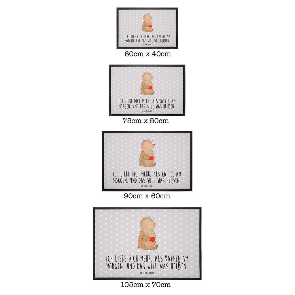 Fußmatte Bär Morgenkaffee Valentinstag, Geschenk für Frauen, Liebesgeschenk, Jahrestag, Hochzeitstag, Mitbringsel, Geschenk für Freundin, Geschenk für Partner, Freund, Liebesbeweis, für Männer, für Ehemann Türvorleger, Schmutzmatte, Fußabtreter, Matte, Schmutzfänger, Fußabstreifer, Schmutzfangmatte, Türmatte, Motivfußmatte,  Haustürmatte, Vorleger  Liebe,  Partner, Freund, Freundin, Ehemann, Ehefrau, Heiraten, Verlobung, Heiratsantrag, Liebesgeschenk, Jahrestag, Hocheitstag