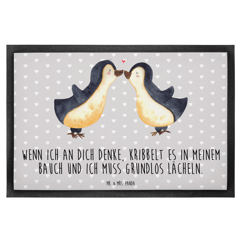Fußmatte Pinguine Kuss Türvorleger, Schmutzmatte, Fußabtreter, Matte, Schmutzfänger, Fußabstreifer, Schmutzfangmatte, Türmatte, Motivfußmatte, Haustürmatte, Vorleger, Liebe, Partner, Freund, Freundin, Ehemann, Ehefrau, Heiraten, Verlobung, Heiratsantrag, Liebesgeschenk, Jahrestag, Hocheitstag, Valentinstag, Geschenk für Frauen, Hochzeitstag, Mitbringsel, Geschenk für Freundin, Geschenk für Partner, Liebesbeweis, für Männer, für Ehemann