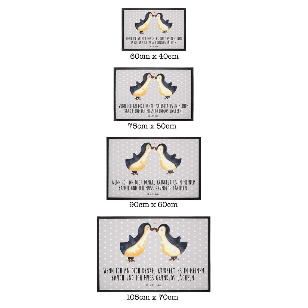 Fußmatte Pinguine Kuss Türvorleger, Schmutzmatte, Fußabtreter, Matte, Schmutzfänger, Fußabstreifer, Schmutzfangmatte, Türmatte, Motivfußmatte, Haustürmatte, Vorleger, Liebe, Partner, Freund, Freundin, Ehemann, Ehefrau, Heiraten, Verlobung, Heiratsantrag, Liebesgeschenk, Jahrestag, Hocheitstag, Valentinstag, Geschenk für Frauen, Hochzeitstag, Mitbringsel, Geschenk für Freundin, Geschenk für Partner, Liebesbeweis, für Männer, für Ehemann