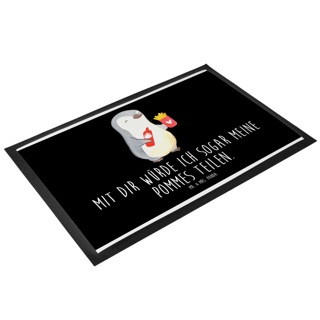 Fußmatte Pinguin Pommes Türvorleger, Schmutzmatte, Fußabtreter, Matte, Schmutzfänger, Fußabstreifer, Schmutzfangmatte, Türmatte, Motivfußmatte, Haustürmatte, Vorleger, Liebe, Partner, Freund, Freundin, Ehemann, Ehefrau, Heiraten, Verlobung, Heiratsantrag, Liebesgeschenk, Jahrestag, Hocheitstag, Valentinstag, Geschenk für Frauen, Hochzeitstag, Mitbringsel, Geschenk für Freundin, Geschenk für Partner, Liebesbeweis, für Männer, für Ehemann