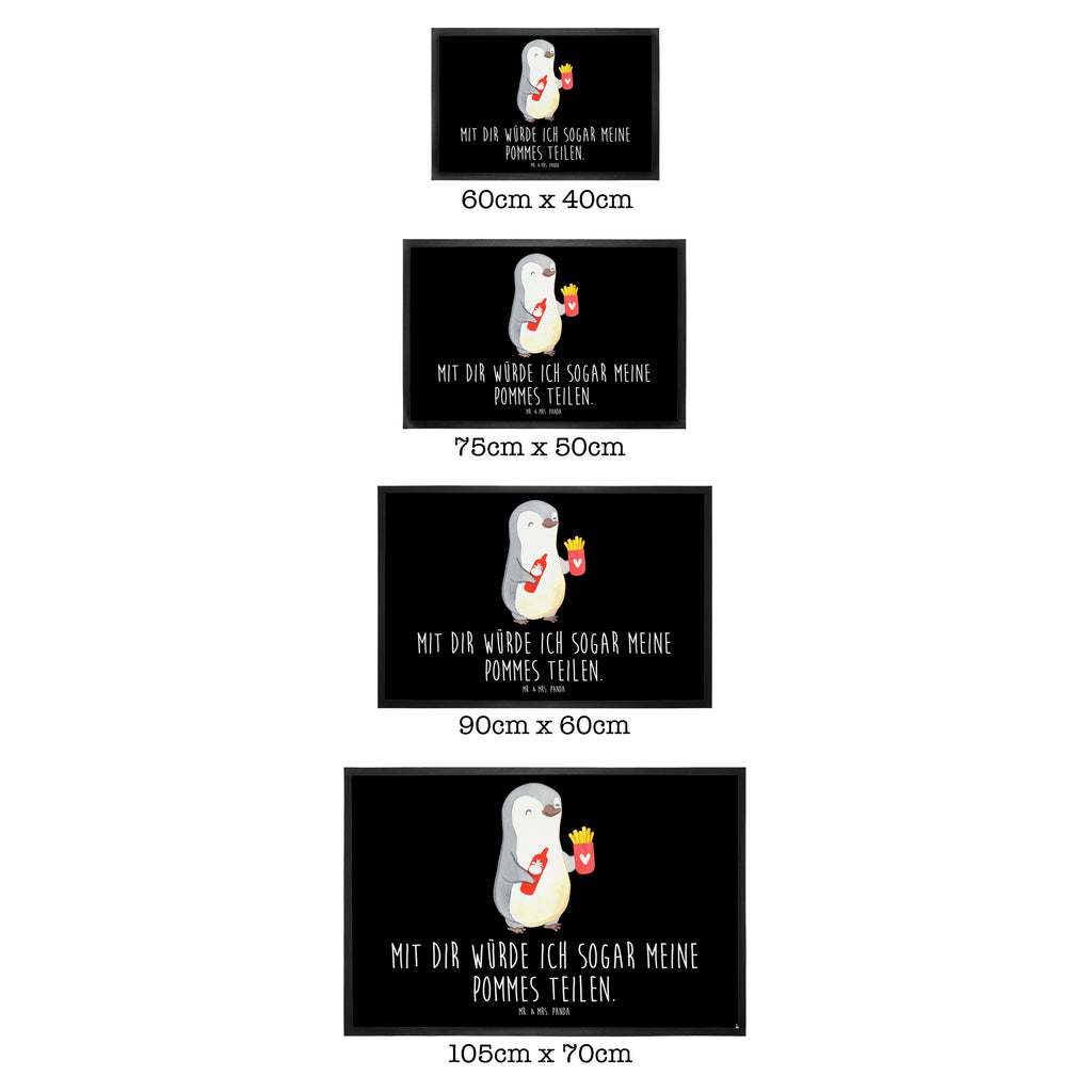 Fußmatte Pinguin Pommes Türvorleger, Schmutzmatte, Fußabtreter, Matte, Schmutzfänger, Fußabstreifer, Schmutzfangmatte, Türmatte, Motivfußmatte, Haustürmatte, Vorleger, Liebe, Partner, Freund, Freundin, Ehemann, Ehefrau, Heiraten, Verlobung, Heiratsantrag, Liebesgeschenk, Jahrestag, Hocheitstag, Valentinstag, Geschenk für Frauen, Hochzeitstag, Mitbringsel, Geschenk für Freundin, Geschenk für Partner, Liebesbeweis, für Männer, für Ehemann