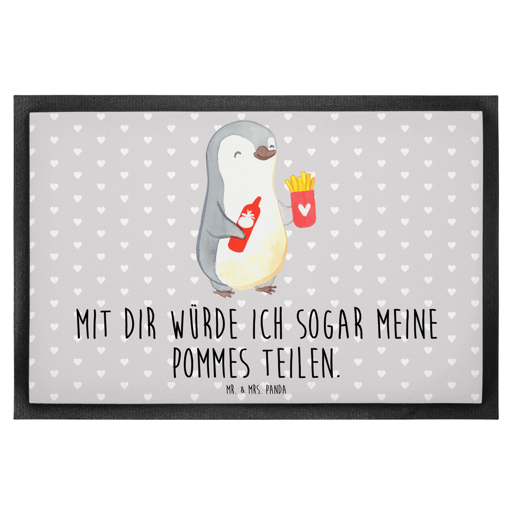 Fußmatte Pinguin Pommes Türvorleger, Schmutzmatte, Fußabtreter, Matte, Schmutzfänger, Fußabstreifer, Schmutzfangmatte, Türmatte, Motivfußmatte, Haustürmatte, Vorleger, Liebe, Partner, Freund, Freundin, Ehemann, Ehefrau, Heiraten, Verlobung, Heiratsantrag, Liebesgeschenk, Jahrestag, Hocheitstag, Valentinstag, Geschenk für Frauen, Hochzeitstag, Mitbringsel, Geschenk für Freundin, Geschenk für Partner, Liebesbeweis, für Männer, für Ehemann