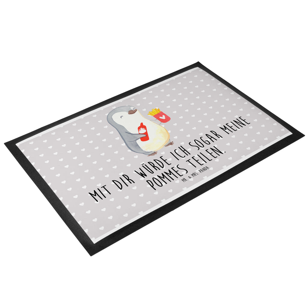 Fußmatte Pinguin Pommes Türvorleger, Schmutzmatte, Fußabtreter, Matte, Schmutzfänger, Fußabstreifer, Schmutzfangmatte, Türmatte, Motivfußmatte, Haustürmatte, Vorleger, Liebe, Partner, Freund, Freundin, Ehemann, Ehefrau, Heiraten, Verlobung, Heiratsantrag, Liebesgeschenk, Jahrestag, Hocheitstag, Valentinstag, Geschenk für Frauen, Hochzeitstag, Mitbringsel, Geschenk für Freundin, Geschenk für Partner, Liebesbeweis, für Männer, für Ehemann