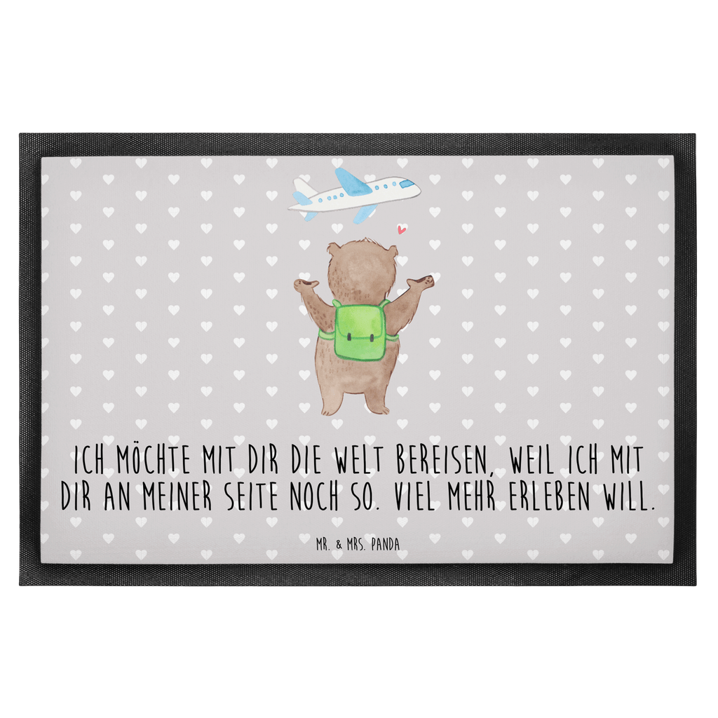 Fußmatte Bär Flugzeug Valentinstag, Geschenk für Frauen, Liebesgeschenk, Jahrestag, Hochzeitstag, Mitbringsel, Geschenk für Freundin, Geschenk für Partner, Freund, Liebesbeweis, für Männer, für Ehemann Türvorleger, Schmutzmatte, Fußabtreter, Matte, Schmutzfänger, Fußabstreifer, Schmutzfangmatte, Türmatte, Motivfußmatte,  Haustürmatte, Vorleger  Liebe,  Partner, Freund, Freundin, Ehemann, Ehefrau, Heiraten, Verlobung, Heiratsantrag, Liebesgeschenk, Jahrestag, Hocheitstag