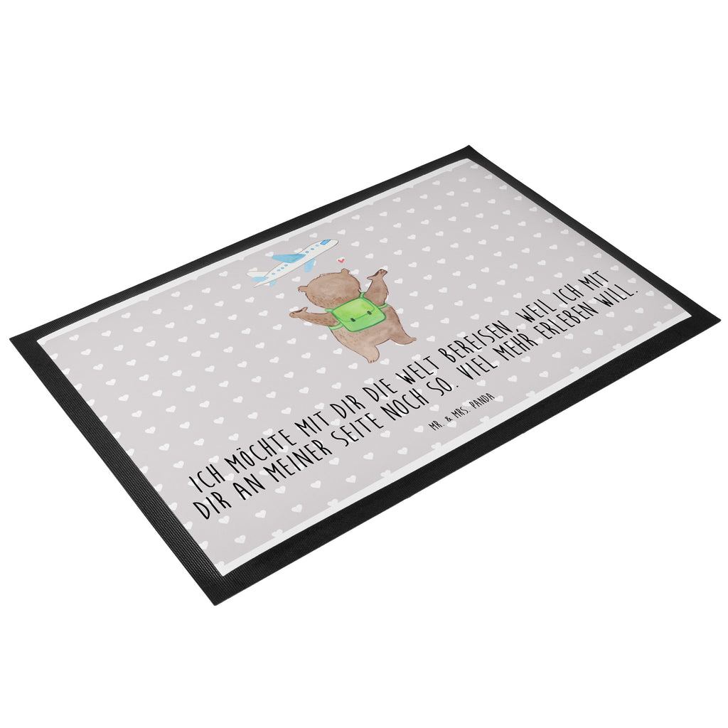 Fußmatte Bär Flugzeug Valentinstag, Geschenk für Frauen, Liebesgeschenk, Jahrestag, Hochzeitstag, Mitbringsel, Geschenk für Freundin, Geschenk für Partner, Freund, Liebesbeweis, für Männer, für Ehemann Türvorleger, Schmutzmatte, Fußabtreter, Matte, Schmutzfänger, Fußabstreifer, Schmutzfangmatte, Türmatte, Motivfußmatte,  Haustürmatte, Vorleger  Liebe,  Partner, Freund, Freundin, Ehemann, Ehefrau, Heiraten, Verlobung, Heiratsantrag, Liebesgeschenk, Jahrestag, Hocheitstag