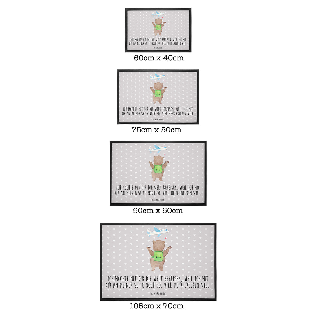 Fußmatte Bär Flugzeug Valentinstag, Geschenk für Frauen, Liebesgeschenk, Jahrestag, Hochzeitstag, Mitbringsel, Geschenk für Freundin, Geschenk für Partner, Freund, Liebesbeweis, für Männer, für Ehemann Türvorleger, Schmutzmatte, Fußabtreter, Matte, Schmutzfänger, Fußabstreifer, Schmutzfangmatte, Türmatte, Motivfußmatte,  Haustürmatte, Vorleger  Liebe,  Partner, Freund, Freundin, Ehemann, Ehefrau, Heiraten, Verlobung, Heiratsantrag, Liebesgeschenk, Jahrestag, Hocheitstag