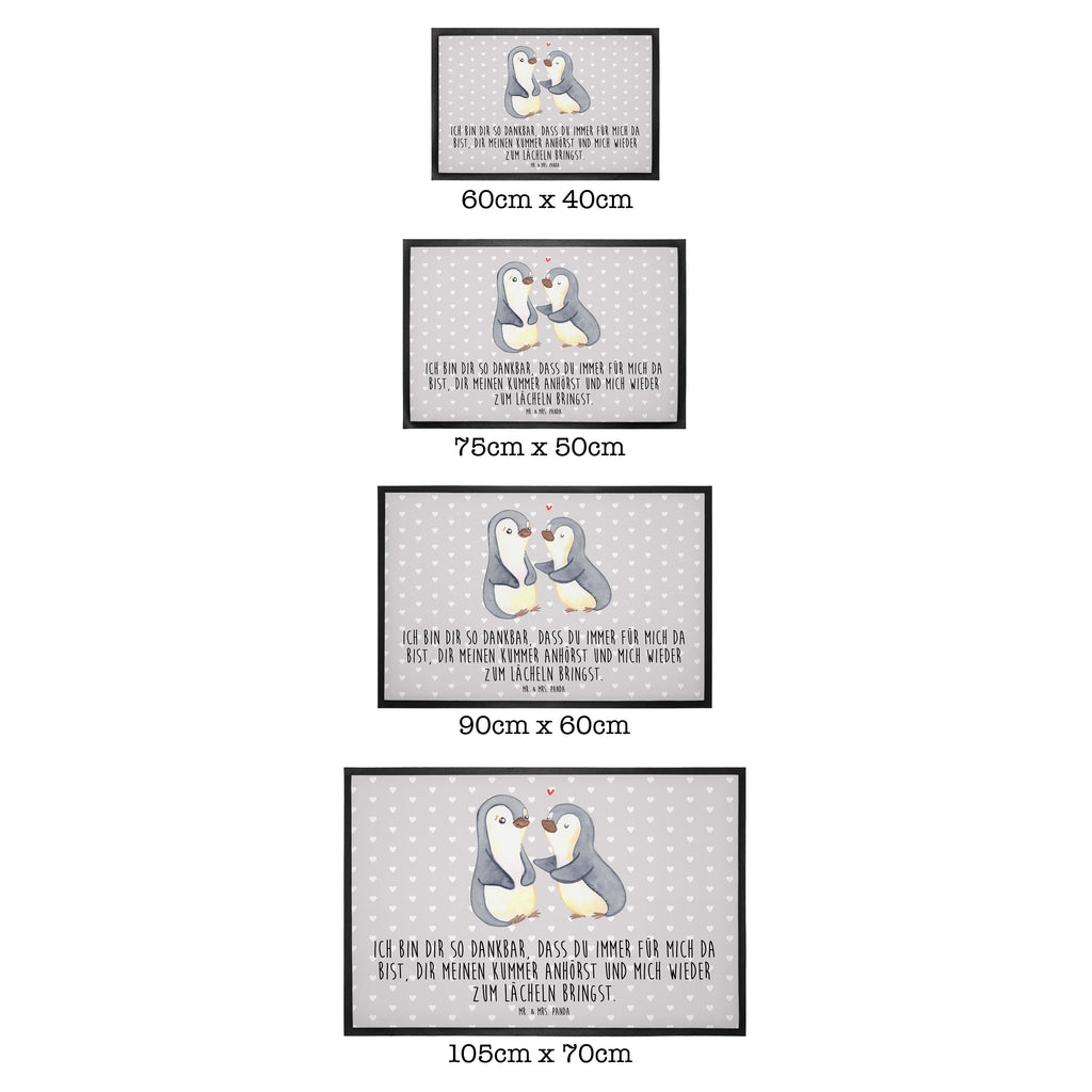 Fußmatte Pinguine trösten Türvorleger, Schmutzmatte, Fußabtreter, Matte, Schmutzfänger, Fußabstreifer, Schmutzfangmatte, Türmatte, Motivfußmatte, Haustürmatte, Vorleger, Liebe, Partner, Freund, Freundin, Ehemann, Ehefrau, Heiraten, Verlobung, Heiratsantrag, Liebesgeschenk, Jahrestag, Hocheitstag, Valentinstag, Geschenk für Frauen, Hochzeitstag, Mitbringsel, Geschenk für Freundin, Geschenk für Partner, Liebesbeweis, für Männer, für Ehemann