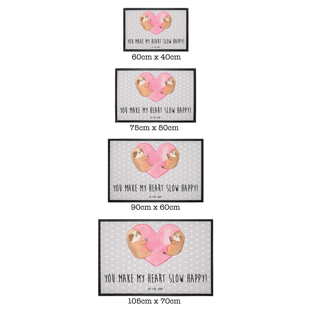 Fußmatte Faultiere Herz Valentinstag, Geschenk für Frauen, Liebesgeschenk, Jahrestag, Hochzeitstag, Mitbringsel, Geschenk für Freundin, Geschenk für Partner, Freund, Liebesbeweis, für Männer, für Ehemann Türvorleger, Schmutzmatte, Fußabtreter, Matte, Schmutzfänger, Fußabstreifer, Schmutzfangmatte, Türmatte, Motivfußmatte,  Haustürmatte, Vorleger  Liebe,  Partner, Freund, Freundin, Ehemann, Ehefrau, Heiraten, Verlobung, Heiratsantrag, Liebesgeschenk, Jahrestag, Hocheitstag