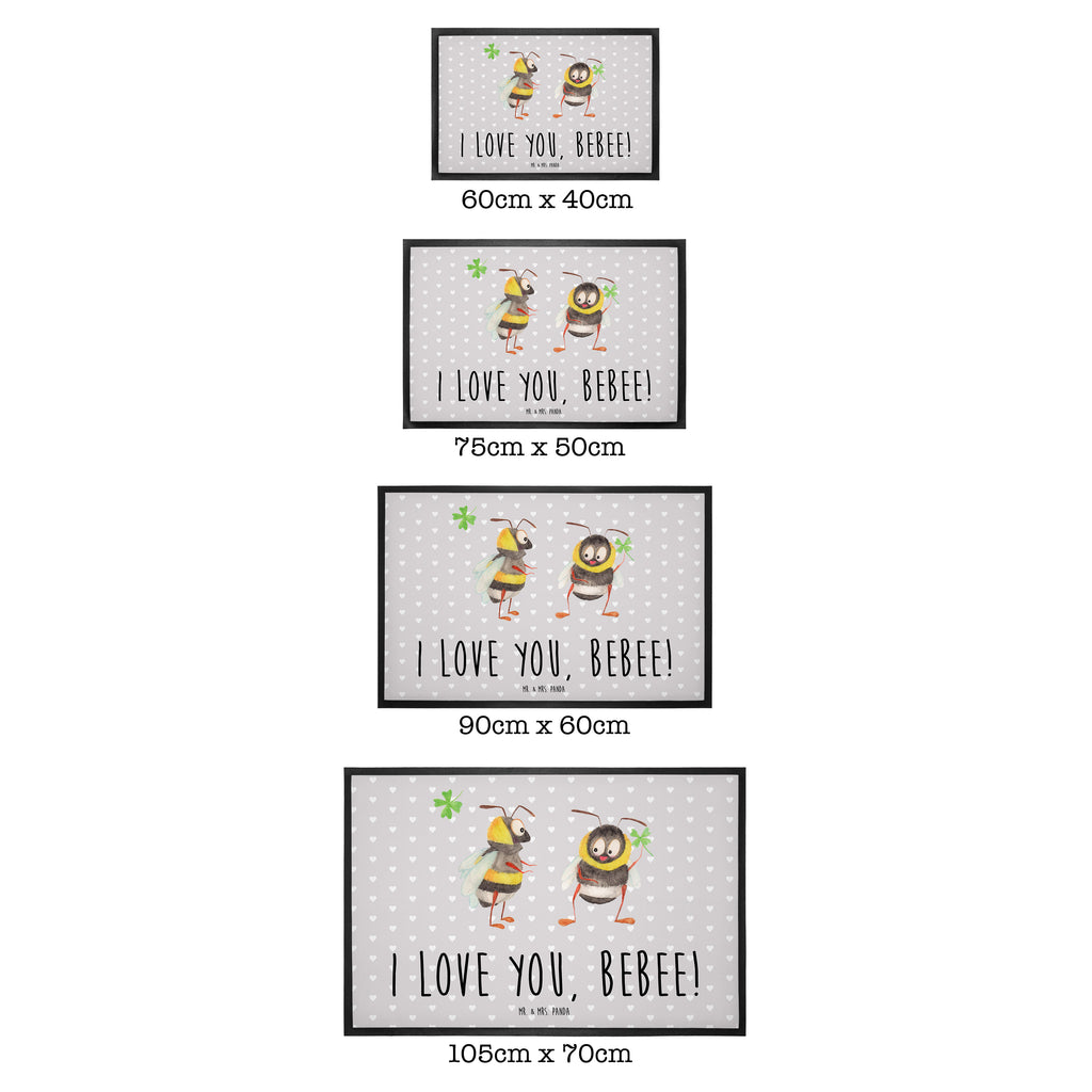 Fußmatte Bienen Paar Valentinstag, Geschenk für Frauen, Liebesgeschenk, Jahrestag, Hochzeitstag, Mitbringsel, Geschenk für Freundin, Geschenk für Partner, Freund, Liebesbeweis, für Männer, für Ehemann, Schildkröten, verliebte Schildkröten Türvorleger, Schmutzmatte, Fußabtreter, Matte, Schmutzfänger, Fußabstreifer, Schmutzfangmatte, Türmatte, Motivfußmatte,  Haustürmatte, Vorleger  Liebe,  Partner, Freund, Freundin, Ehemann, Ehefrau, Heiraten, Verlobung, Heiratsantrag, Liebesgeschenk, Jahrestag, Hocheitstag