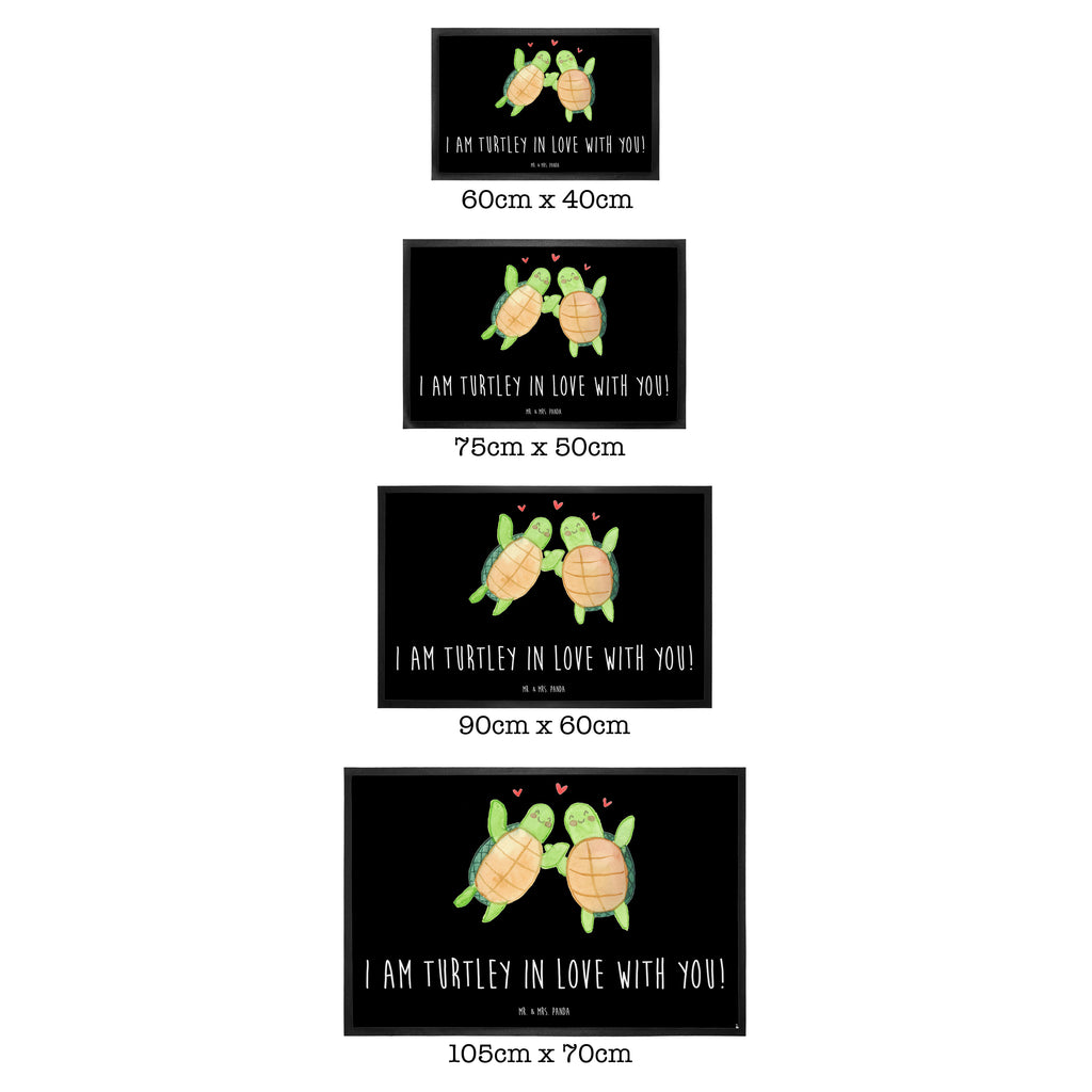 Fußmatte Schildkröten Paar Türvorleger, Schmutzmatte, Fußabtreter, Matte, Schmutzfänger, Fußabstreifer, Schmutzfangmatte, Türmatte, Motivfußmatte, Haustürmatte, Vorleger, Liebe, Partner, Freund, Freundin, Ehemann, Ehefrau, Heiraten, Verlobung, Heiratsantrag, Liebesgeschenk, Jahrestag, Hocheitstag, Valentinstag, Geschenk für Frauen, Hochzeitstag, Mitbringsel, Geschenk für Freundin, Geschenk für Partner, Liebesbeweis, für Männer, für Ehemann