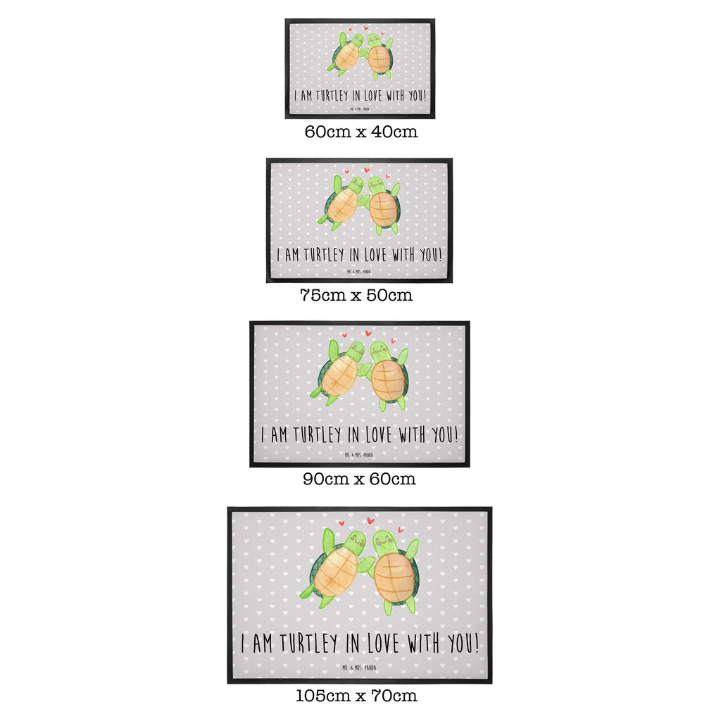 Fußmatte Schildkröten Paar Türvorleger, Schmutzmatte, Fußabtreter, Matte, Schmutzfänger, Fußabstreifer, Schmutzfangmatte, Türmatte, Motivfußmatte, Haustürmatte, Vorleger, Liebe, Partner, Freund, Freundin, Ehemann, Ehefrau, Heiraten, Verlobung, Heiratsantrag, Liebesgeschenk, Jahrestag, Hocheitstag, Valentinstag, Geschenk für Frauen, Hochzeitstag, Mitbringsel, Geschenk für Freundin, Geschenk für Partner, Liebesbeweis, für Männer, für Ehemann