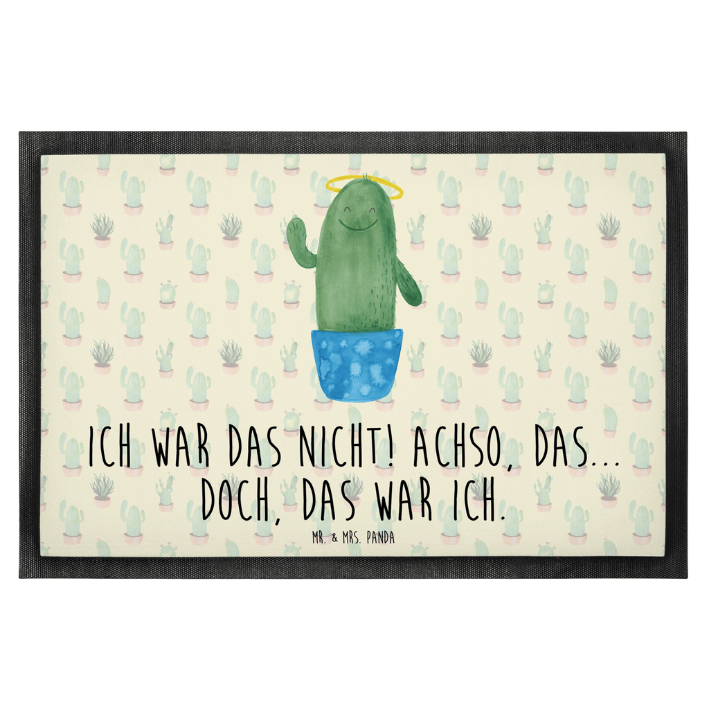 Fußmatte Kaktus Heilig Kaktus, Kakteen, frech, lustig, Kind, Eltern, Familie, Bruder, Schwester, Schwestern, Freundin, Heiligenschein Türvorleger, Schmutzmatte, Fußabtreter, Matte, Schmutzfänger, Fußabstreifer, Schmutzfangmatte, Türmatte, Motivfußmatte,  Haustürmatte, Vorleger  Kaktus, Kakteen