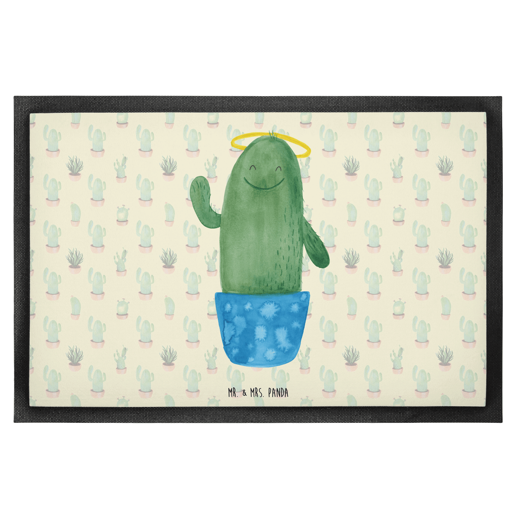 Fußmatte Kaktus Heilig Kaktus, Kakteen, frech, lustig, Kind, Eltern, Familie, Bruder, Schwester, Schwestern, Freundin, Heiligenschein Türvorleger, Schmutzmatte, Fußabtreter, Matte, Schmutzfänger, Fußabstreifer, Schmutzfangmatte, Türmatte, Motivfußmatte,  Haustürmatte, Vorleger  Kaktus, Kakteen