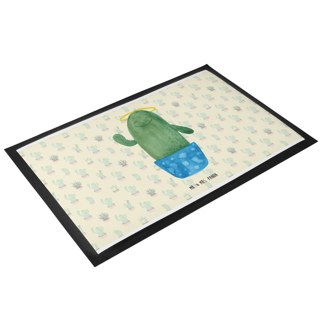 Fußmatte Kaktus Heilig Kaktus, Kakteen, frech, lustig, Kind, Eltern, Familie, Bruder, Schwester, Schwestern, Freundin, Heiligenschein Türvorleger, Schmutzmatte, Fußabtreter, Matte, Schmutzfänger, Fußabstreifer, Schmutzfangmatte, Türmatte, Motivfußmatte,  Haustürmatte, Vorleger  Kaktus, Kakteen