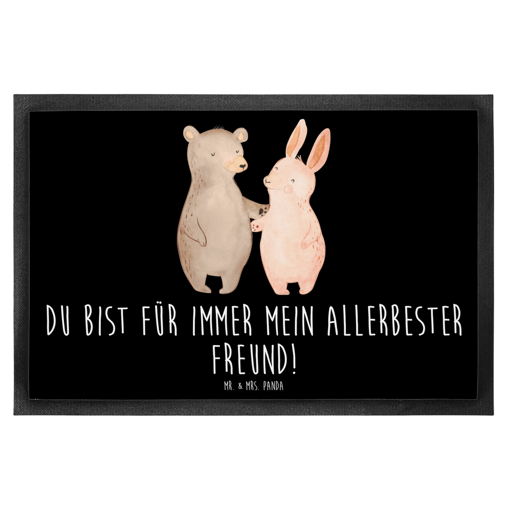 Fußmatte Bär Hase Umarmen Freunde, bester Freund, Hase, Bär, Bärchen, best friends Türvorleger, Schmutzmatte, Fußabtreter, Matte, Schmutzfänger, Fußabstreifer, Schmutzfangmatte, Türmatte, Motivfußmatte,  Haustürmatte, Vorleger  Liebe,  Partner, Freund, Freundin, Ehemann, Ehefrau, Heiraten, Verlobung, Heiratsantrag, Liebesgeschenk, Jahrestag, Hocheitstag
