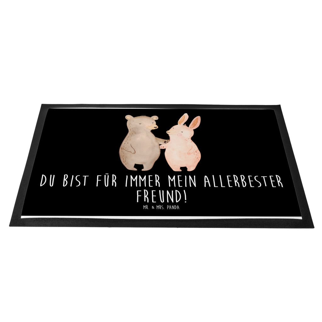 Fußmatte Bär Hase Umarmen Freunde, bester Freund, Hase, Bär, Bärchen, best friends Türvorleger, Schmutzmatte, Fußabtreter, Matte, Schmutzfänger, Fußabstreifer, Schmutzfangmatte, Türmatte, Motivfußmatte,  Haustürmatte, Vorleger  Liebe,  Partner, Freund, Freundin, Ehemann, Ehefrau, Heiraten, Verlobung, Heiratsantrag, Liebesgeschenk, Jahrestag, Hocheitstag