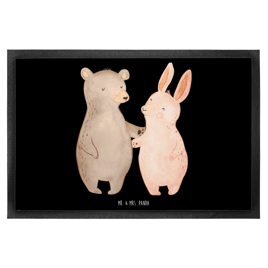 Fußmatte Bär Hase Umarmen Freunde, bester Freund, Hase, Bär, Bärchen, best friends Türvorleger, Schmutzmatte, Fußabtreter, Matte, Schmutzfänger, Fußabstreifer, Schmutzfangmatte, Türmatte, Motivfußmatte,  Haustürmatte, Vorleger  Liebe,  Partner, Freund, Freundin, Ehemann, Ehefrau, Heiraten, Verlobung, Heiratsantrag, Liebesgeschenk, Jahrestag, Hocheitstag