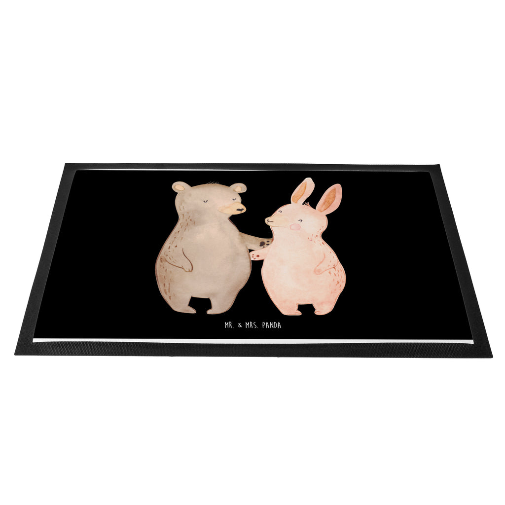 Fußmatte Bär Hase Umarmen Freunde, bester Freund, Hase, Bär, Bärchen, best friends Türvorleger, Schmutzmatte, Fußabtreter, Matte, Schmutzfänger, Fußabstreifer, Schmutzfangmatte, Türmatte, Motivfußmatte,  Haustürmatte, Vorleger  Liebe,  Partner, Freund, Freundin, Ehemann, Ehefrau, Heiraten, Verlobung, Heiratsantrag, Liebesgeschenk, Jahrestag, Hocheitstag