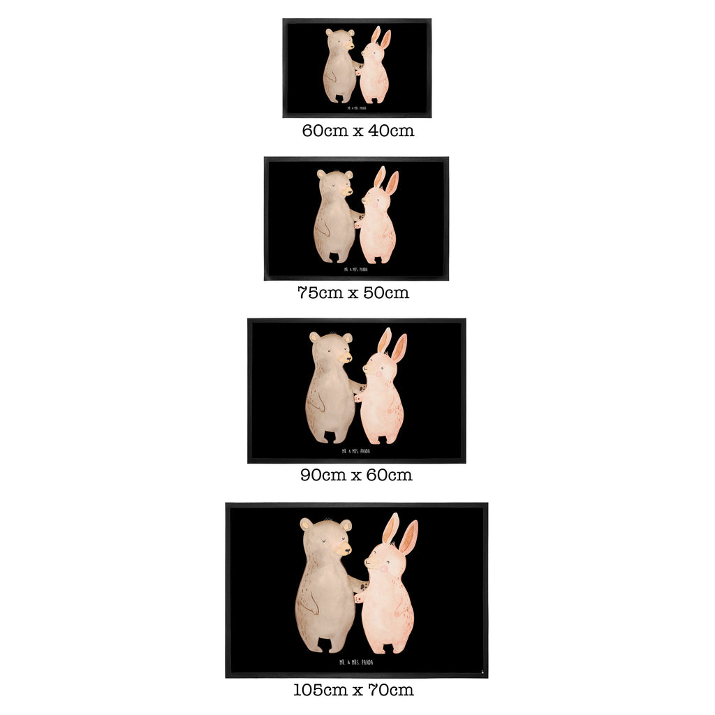 Fußmatte Bär Hase Umarmen Freunde, bester Freund, Hase, Bär, Bärchen, best friends Türvorleger, Schmutzmatte, Fußabtreter, Matte, Schmutzfänger, Fußabstreifer, Schmutzfangmatte, Türmatte, Motivfußmatte,  Haustürmatte, Vorleger  Liebe,  Partner, Freund, Freundin, Ehemann, Ehefrau, Heiraten, Verlobung, Heiratsantrag, Liebesgeschenk, Jahrestag, Hocheitstag