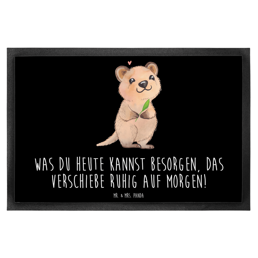 Fußmatte Quokka Happy Türvorleger, Schmutzmatte, Fußabtreter, Matte, Schmutzfänger, Fußabstreifer, Schmutzfangmatte, Türmatte, Motivfußmatte, Haustürmatte, Vorleger, süße Tiermotive, gute Laune, lustige Sprüche, Tiere, Quokka, Verschieben, Aufschieberitis, Lustiger Spruch, Niedliches Tier, Dinge erledigen