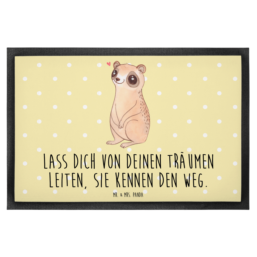 Fußmatte Plumplori Glücklich Türvorleger, Schmutzmatte, Fußabtreter, Matte, Schmutzfänger, Fußabstreifer, Schmutzfangmatte, Türmatte, Motivfußmatte, Haustürmatte, Vorleger, süße Tiermotive, gute Laune, lustige Sprüche, Tiere, Plumplori, Niedlich, Glück