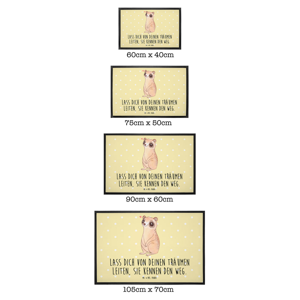 Fußmatte Plumplori Glücklich Türvorleger, Schmutzmatte, Fußabtreter, Matte, Schmutzfänger, Fußabstreifer, Schmutzfangmatte, Türmatte, Motivfußmatte, Haustürmatte, Vorleger, süße Tiermotive, gute Laune, lustige Sprüche, Tiere, Plumplori, Niedlich, Glück