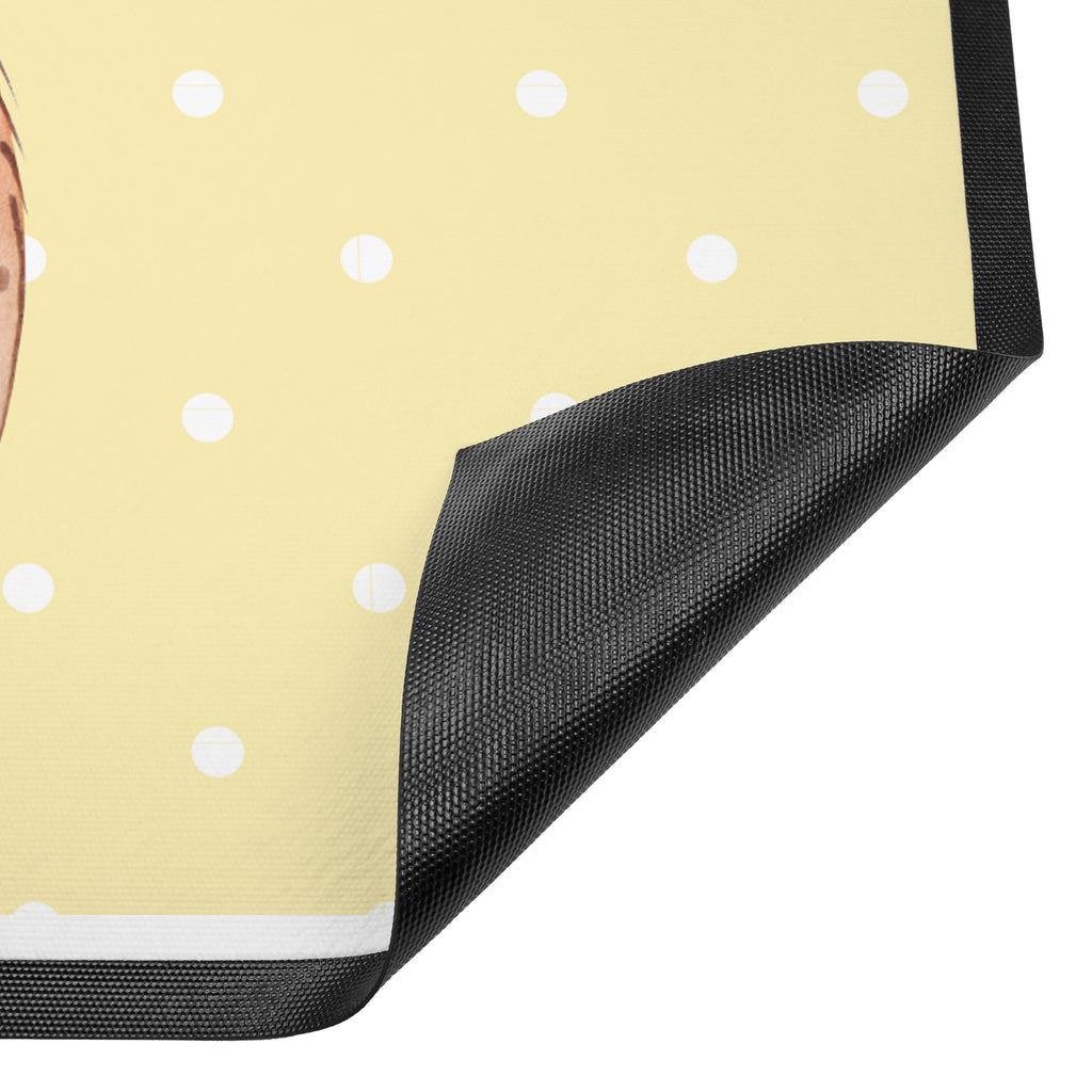 Fußmatte Plumplori Glücklich Türvorleger, Schmutzmatte, Fußabtreter, Matte, Schmutzfänger, Fußabstreifer, Schmutzfangmatte, Türmatte, Motivfußmatte, Haustürmatte, Vorleger, süße Tiermotive, gute Laune, lustige Sprüche, Tiere, Plumplori, Niedlich, Glück