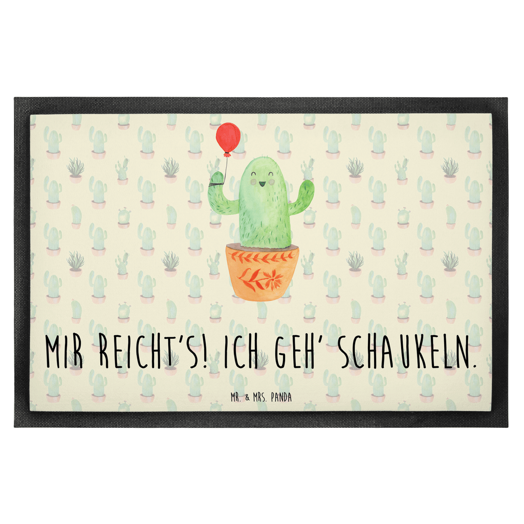 Fußmatte Kaktus Luftballon Türvorleger, Schmutzmatte, Fußabtreter, Matte, Schmutzfänger, Fußabstreifer, Schmutzfangmatte, Türmatte, Motivfußmatte, Haustürmatte, Vorleger, Kaktus, Kakteen, Luftballon, Neustart, Freude, Büro, Stress, Büroalltag, Freundin, Freund, Ausbildung, Prüfung