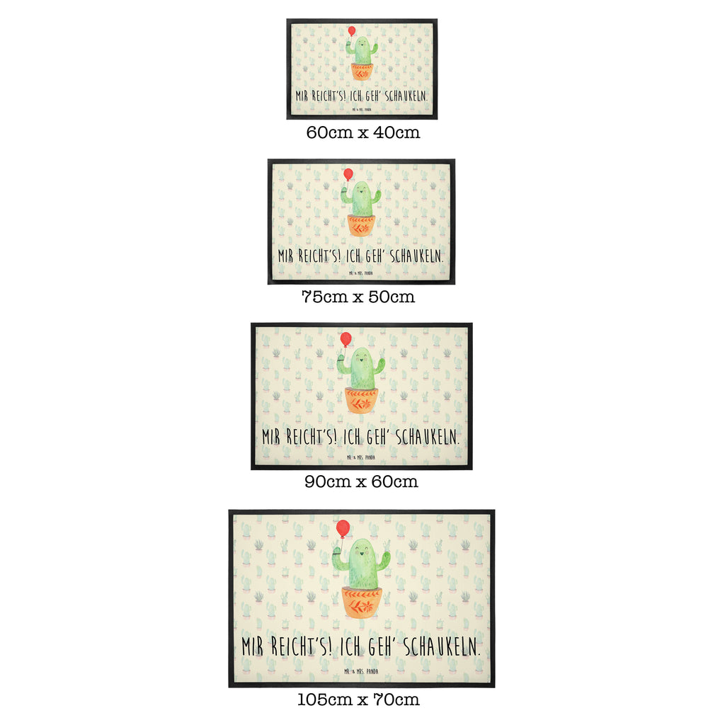 Fußmatte Kaktus Luftballon Türvorleger, Schmutzmatte, Fußabtreter, Matte, Schmutzfänger, Fußabstreifer, Schmutzfangmatte, Türmatte, Motivfußmatte, Haustürmatte, Vorleger, Kaktus, Kakteen, Luftballon, Neustart, Freude, Büro, Stress, Büroalltag, Freundin, Freund, Ausbildung, Prüfung