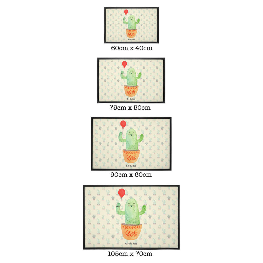 Fußmatte Kaktus Luftballon Türvorleger, Schmutzmatte, Fußabtreter, Matte, Schmutzfänger, Fußabstreifer, Schmutzfangmatte, Türmatte, Motivfußmatte, Haustürmatte, Vorleger, Kaktus, Kakteen, Luftballon, Neustart, Freude, Büro, Stress, Büroalltag, Freundin, Freund, Ausbildung, Prüfung