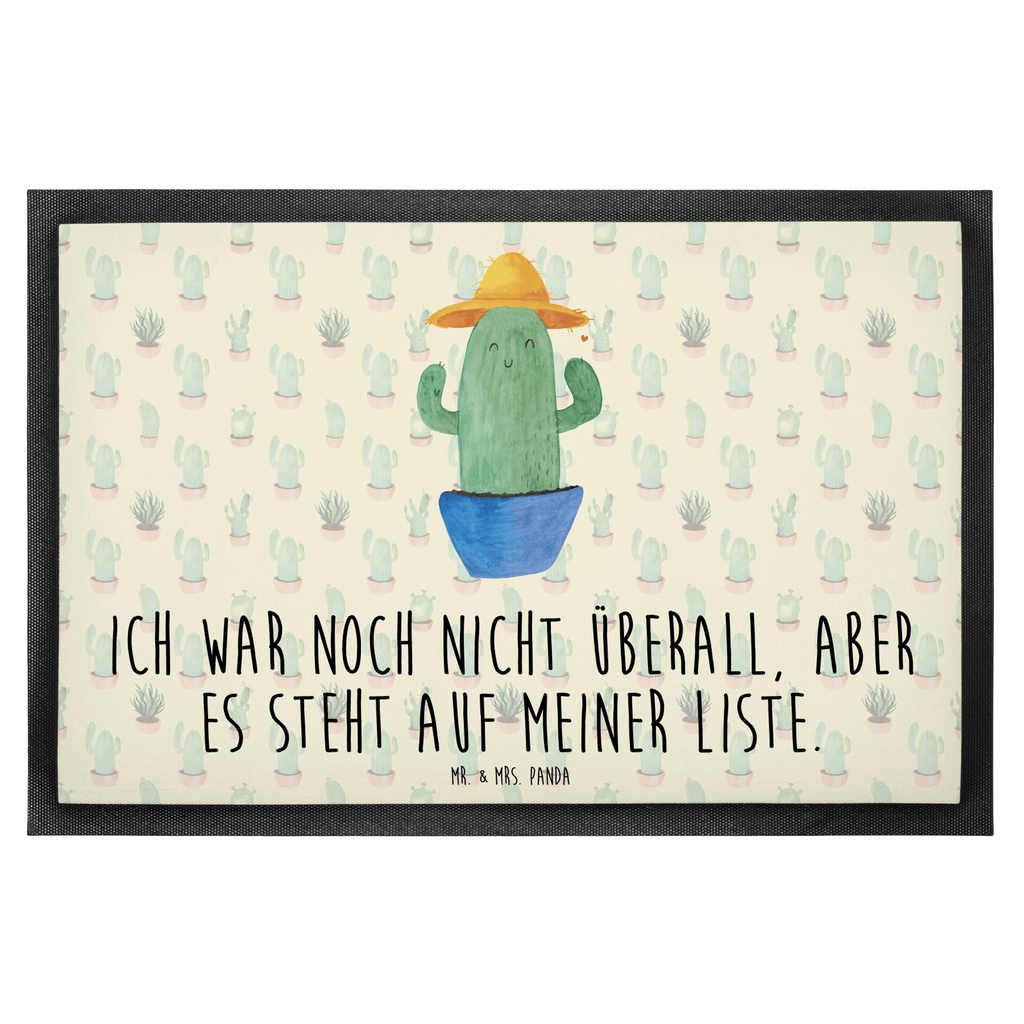 Fußmatte Kaktus Sonnenhut Kaktus, Kakteen, Reisen, Weltreise, Weltenbummler, Reisetagebuch, Städtetrip, Kaktusliebe, Geschenkidee, Spruch, Motivation Türvorleger, Schmutzmatte, Fußabtreter, Matte, Schmutzfänger, Fußabstreifer, Schmutzfangmatte, Türmatte, Motivfußmatte,  Haustürmatte, Vorleger  Kaktus, Kakteen