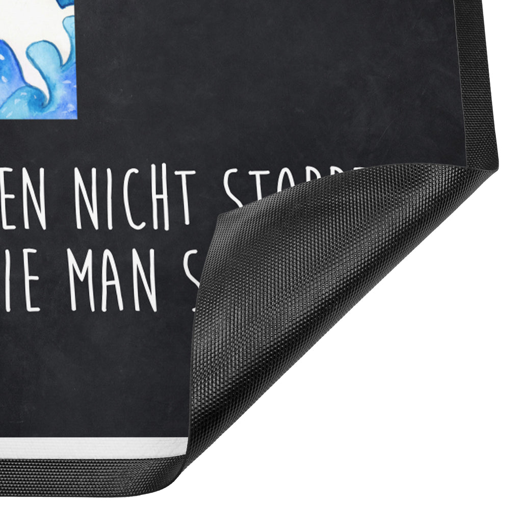 Fußmatte Pinguin Surfer Türvorleger, Schmutzmatte, Fußabtreter, Matte, Schmutzfänger, Fußabstreifer, Schmutzfangmatte, Türmatte, Motivfußmatte, Haustürmatte, Vorleger, Pinguin, Pinguine, surfen, Surfer, Hawaii, Urlaub, Wellen, Wellen reiten, Portugal