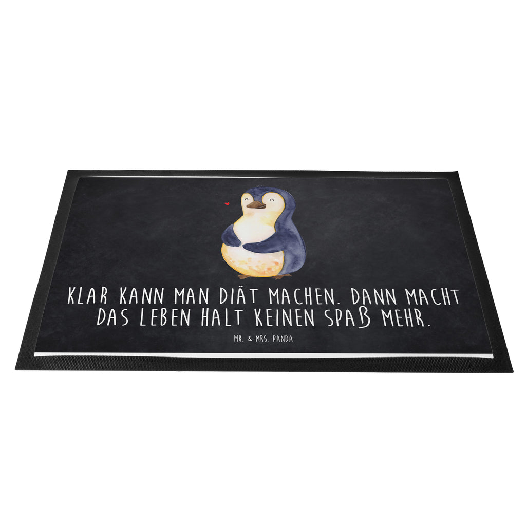 Fußmatte Pinguin Diät Türvorleger, Schmutzmatte, Fußabtreter, Matte, Schmutzfänger, Fußabstreifer, Schmutzfangmatte, Türmatte, Motivfußmatte, Haustürmatte, Vorleger, Pinguin, Pinguine, Diät, Abnehmen, Abspecken, Gewicht, Motivation, Selbstliebe, Körperliebe, Selbstrespekt