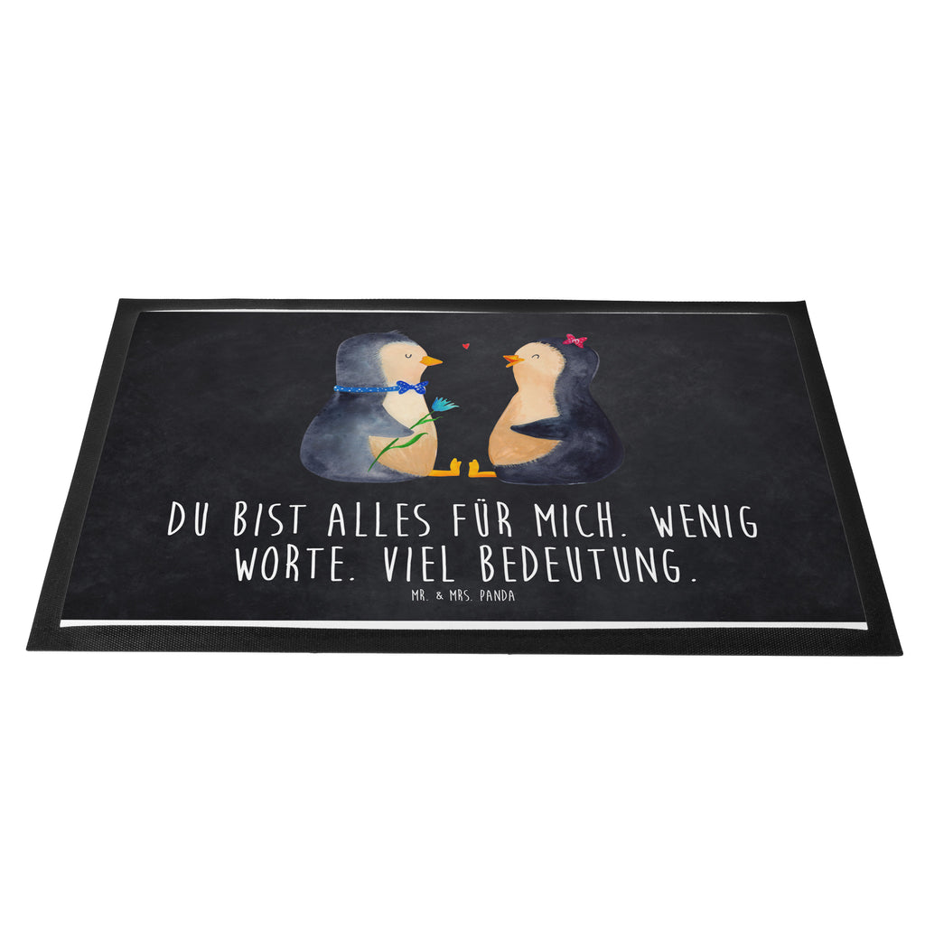 Fußmatte Pinguin Pärchen Türvorleger, Schmutzmatte, Fußabtreter, Matte, Schmutzfänger, Fußabstreifer, Schmutzfangmatte, Türmatte, Motivfußmatte, Haustürmatte, Vorleger, Pinguin, Pinguine, Liebe, Liebespaar, Liebesbeweis, Liebesgeschenk, Verlobung, Jahrestag, Hochzeitstag, Hochzeit, Hochzeitsgeschenk, große Liebe, Traumpaar