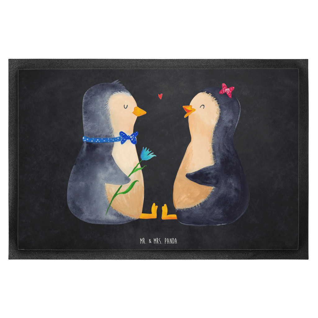 Fußmatte Pinguin Pärchen Türvorleger, Schmutzmatte, Fußabtreter, Matte, Schmutzfänger, Fußabstreifer, Schmutzfangmatte, Türmatte, Motivfußmatte, Haustürmatte, Vorleger, Pinguin, Pinguine, Liebe, Liebespaar, Liebesbeweis, Liebesgeschenk, Verlobung, Jahrestag, Hochzeitstag, Hochzeit, Hochzeitsgeschenk, große Liebe, Traumpaar