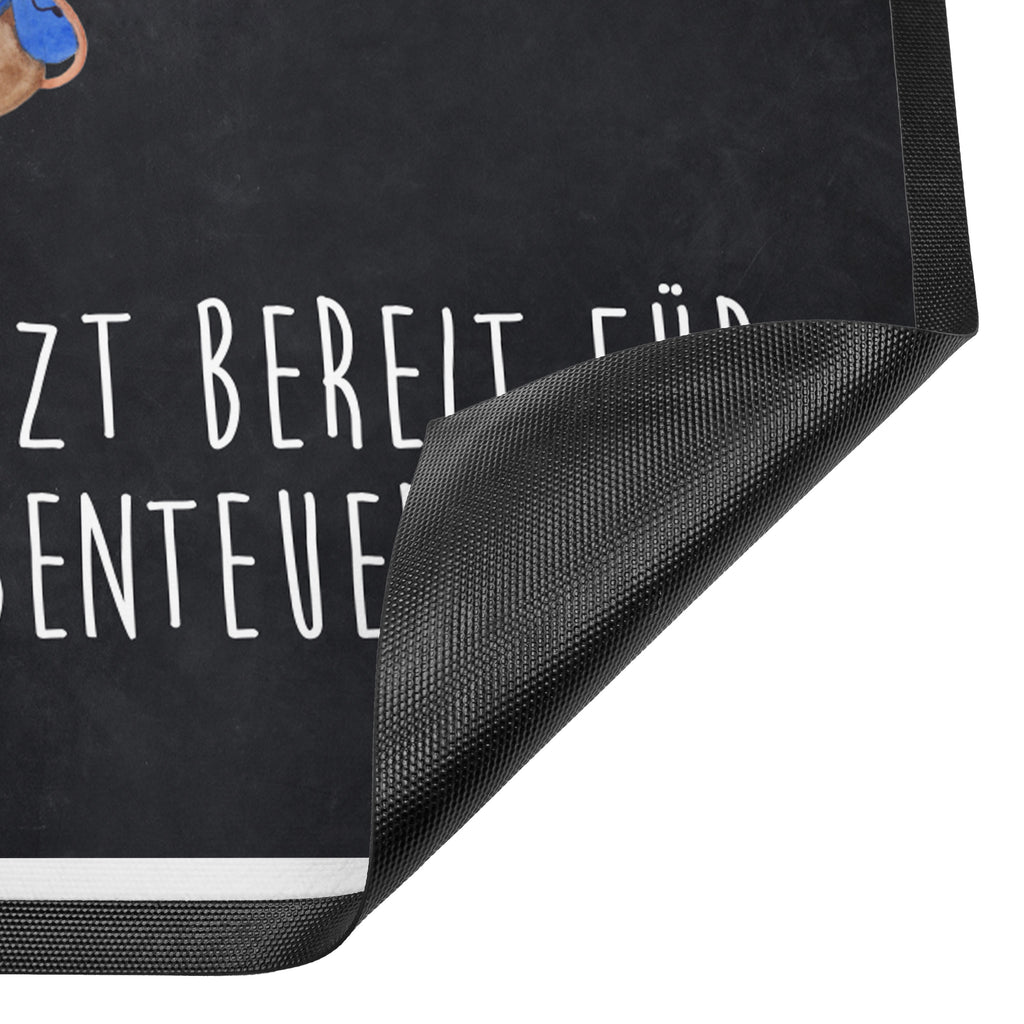 Fußmatte Pinguin & Maus Wanderer Türvorleger, Schmutzmatte, Fußabtreter, Matte, Schmutzfänger, Fußabstreifer, Schmutzfangmatte, Türmatte, Motivfußmatte, Haustürmatte, Vorleger, Pinguin, Pinguine, Abenteurer, Abenteuer, Roadtrip, Ausflug, Wanderlust, wandern