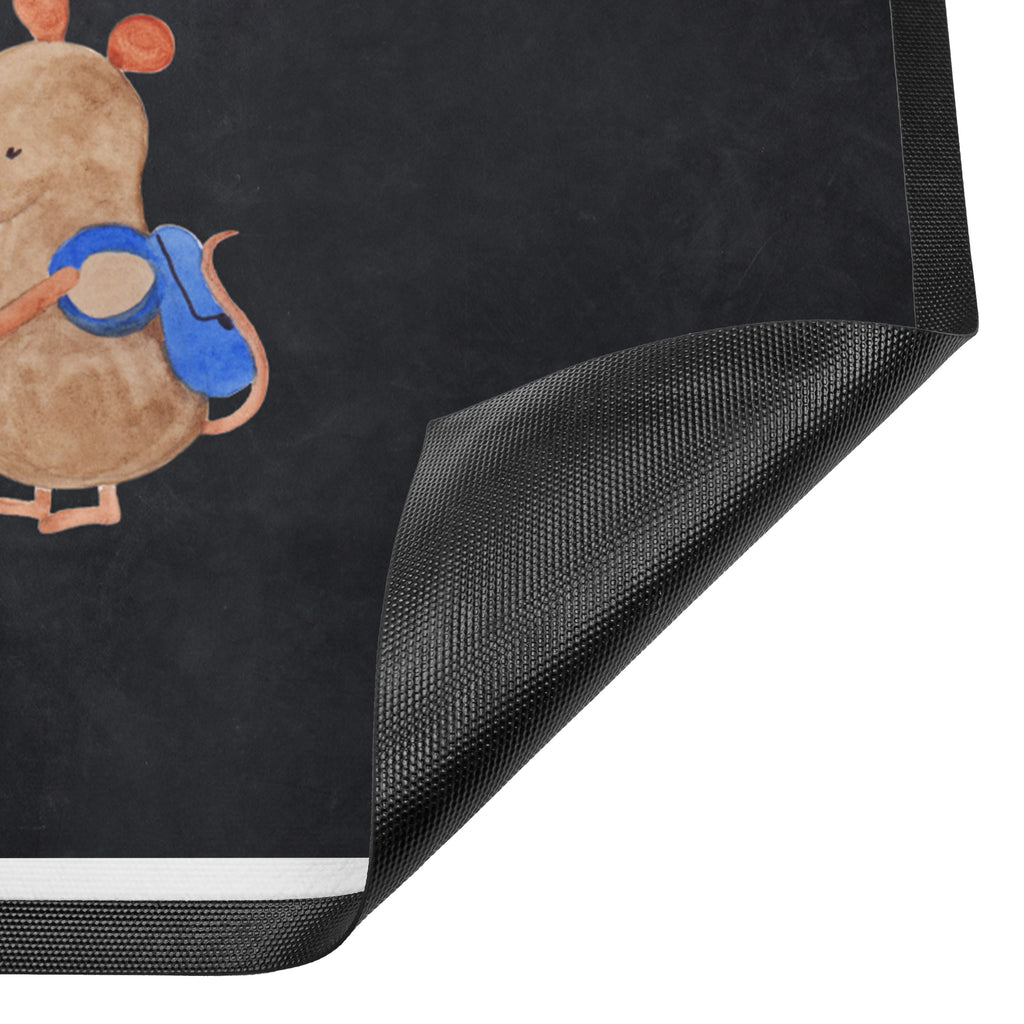 Fußmatte Pinguin & Maus Wanderer Türvorleger, Schmutzmatte, Fußabtreter, Matte, Schmutzfänger, Fußabstreifer, Schmutzfangmatte, Türmatte, Motivfußmatte, Haustürmatte, Vorleger, Pinguin, Pinguine, Abenteurer, Abenteuer, Roadtrip, Ausflug, Wanderlust, wandern