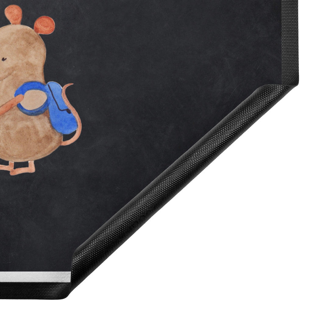 Fußmatte Pinguin & Maus Wanderer Türvorleger, Schmutzmatte, Fußabtreter, Matte, Schmutzfänger, Fußabstreifer, Schmutzfangmatte, Türmatte, Motivfußmatte, Haustürmatte, Vorleger, Pinguin, Pinguine, Abenteurer, Abenteuer, Roadtrip, Ausflug, Wanderlust, wandern