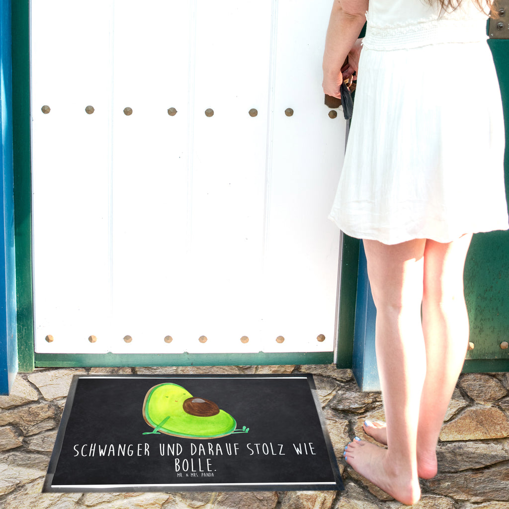 Fußmatte Avocado schwanger Avocado, schwanger, Schwangerschaft, Babyparty, Babyshower,  Türvorleger, Schmutzmatte, Fußabtreter, Matte, Schmutzfänger, Fußabstreifer, Schmutzfangmatte, Türmatte, Motivfußmatte,  Haustürmatte, Vorleger  Avocado, Veggie, Vegan, Gesund