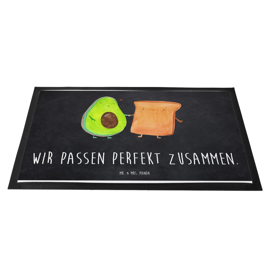 Fußmatte Avocado + Toast Avocado, Toast, Toastbrot, Liebespaar, Pärchen, Freund, Freundin, Verlobt, Verlobungsparty, Hochzeit, Hochzeitsgeschenk, Jahrestag, Jahrestagsgeschenk, Türvorleger, Schmutzmatte, Fußabtreter, Matte, Schmutzfänger, Fußabstreifer, Schmutzfangmatte, Türmatte, Motivfußmatte,  Haustürmatte, Vorleger  Avocado, Veggie, Vegan, Gesund