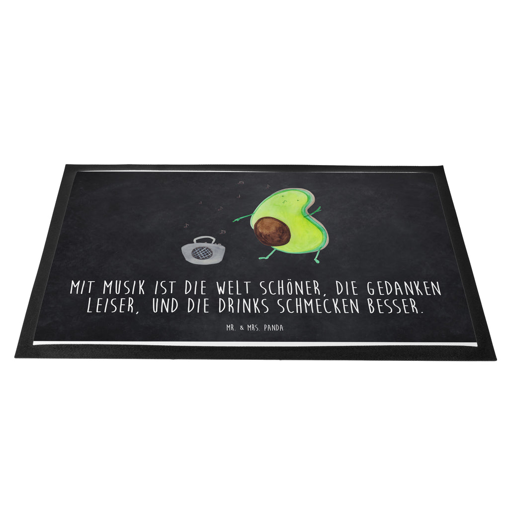 Fußmatte Avocado tanzt Türvorleger, Schmutzmatte, Fußabtreter, Matte, Schmutzfänger, Fußabstreifer, Schmutzfangmatte, Türmatte, Motivfußmatte, Haustürmatte, Vorleger, Avocado, Veggie, Vegan, Gesund