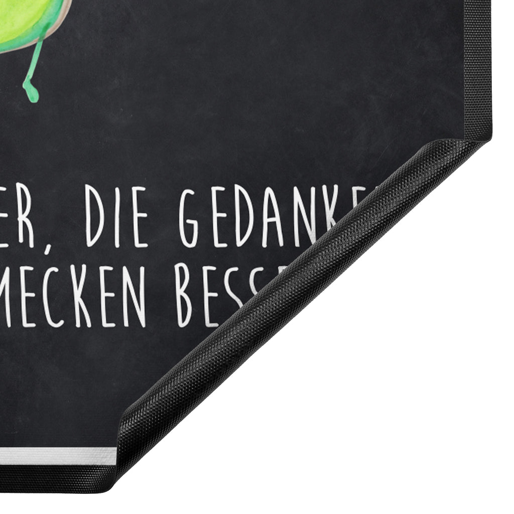 Fußmatte Avocado tanzt Türvorleger, Schmutzmatte, Fußabtreter, Matte, Schmutzfänger, Fußabstreifer, Schmutzfangmatte, Türmatte, Motivfußmatte, Haustürmatte, Vorleger, Avocado, Veggie, Vegan, Gesund