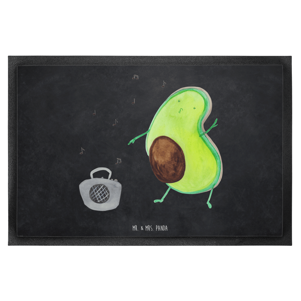 Fußmatte Avocado tanzt Türvorleger, Schmutzmatte, Fußabtreter, Matte, Schmutzfänger, Fußabstreifer, Schmutzfangmatte, Türmatte, Motivfußmatte, Haustürmatte, Vorleger, Avocado, Veggie, Vegan, Gesund