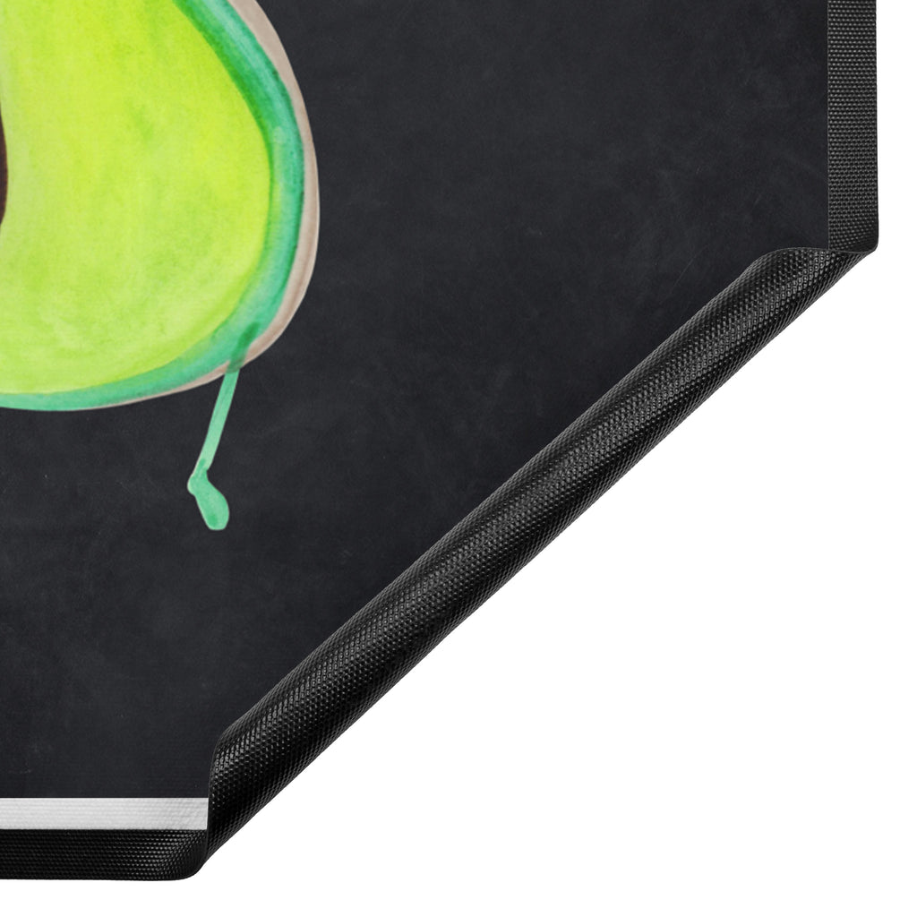 Fußmatte Avocado tanzt Türvorleger, Schmutzmatte, Fußabtreter, Matte, Schmutzfänger, Fußabstreifer, Schmutzfangmatte, Türmatte, Motivfußmatte, Haustürmatte, Vorleger, Avocado, Veggie, Vegan, Gesund
