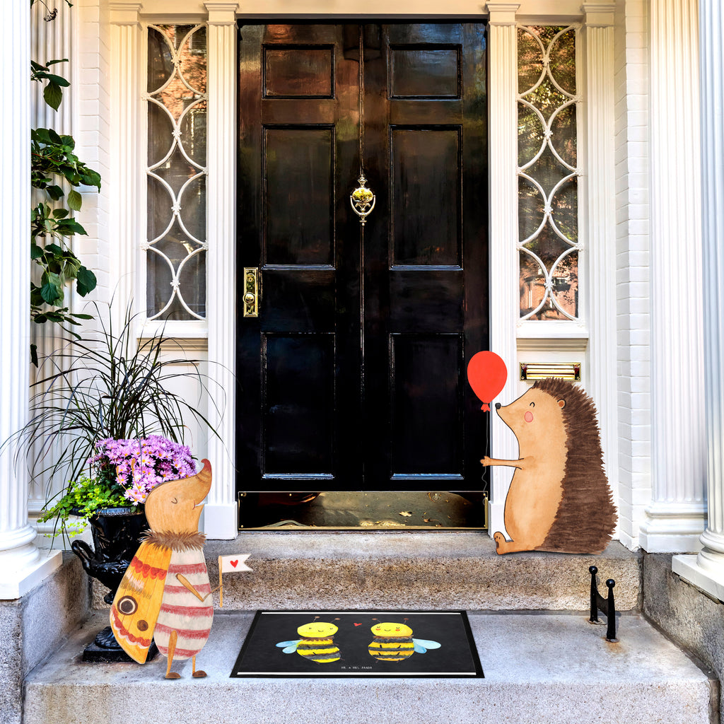 Fußmatte Biene Verliebt  Türvorleger, Schmutzmatte, Fußabtreter, Matte, Schmutzfänger, Fußabstreifer, Schmutzfangmatte, Türmatte, Motivfußmatte,  Haustürmatte, Vorleger  Biene, Wespe, Hummel